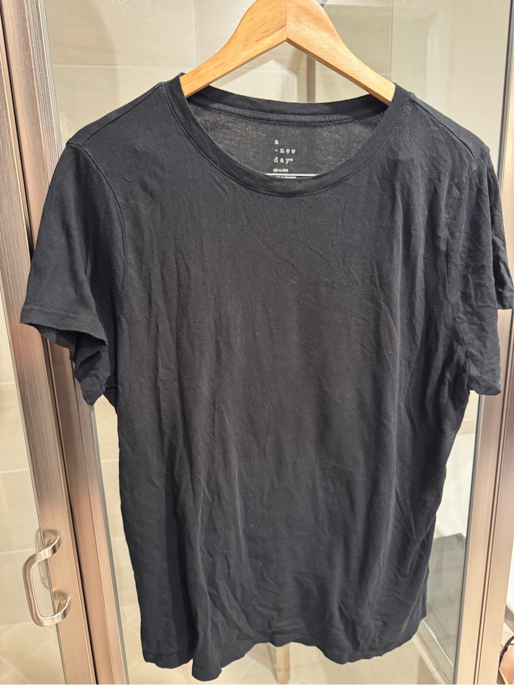 Women’s A New Day Black Short Sleeve Crewneck T‑Shirt